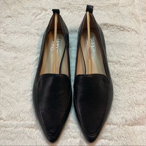 Franco Sarto Studio Pointed Flat Loafers 9.5 Black